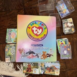 TY Beanie Babies Official Collector's binder from 1998 With 270+ Series 2 Cards